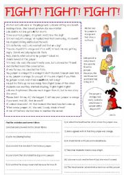 English Worksheet: Fight! (Over nothing much!) 