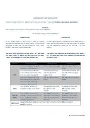 English Worksheet: COMPARATIVES AND SUPERLATIVES