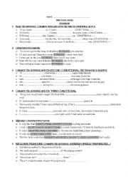 English Worksheet: Conditionals 1,2,3 and Whishes