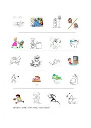 Verbs: written form and pictures
