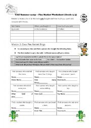 English Worksheet: After the flea market - BINGO - Intermediate