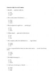 Usage of Possessive Pronouns and Possessive Adjectives 