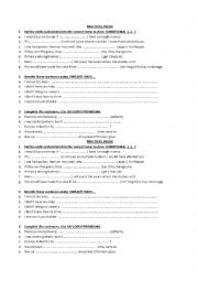 English Worksheet: Conditionals 1,2,3 and Whishes