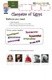 English Worksheet: Cleopatra 