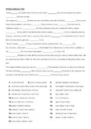 English Worksheet: Grammar Practice Test