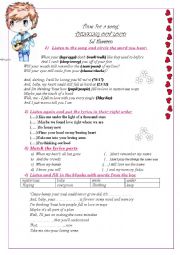 English Worksheet: Song activity: Thinking out loud by Ed Sheeran