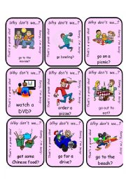 English Worksheet: Why Dont We...?  Go Fish