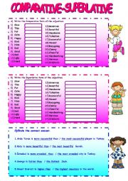 comparative vs.superlative activities