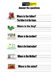 English Worksheet: Where