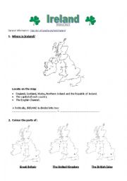 English Worksheet: Ireland - Webquest