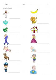 English Worksheet: Pronoun He She It