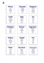 English Worksheet: Taboo words 1