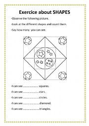 English Worksheet: exercice about shapes
