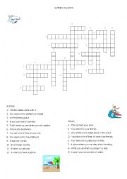 Summer holidays crosswords