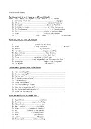 English Worksheet: Present Tense. Revision end of term.