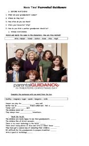 English Worksheet: Movie: Parental Guidance