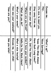 English Worksheet: Small Talk Starters