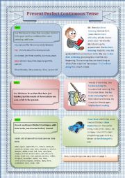 English Worksheet: Present Perfect Continuous