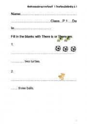 English Worksheet: Mixed exercise for grade 1
