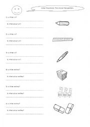 English Worksheet: What is it? What are they?