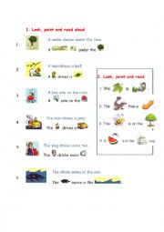 English Worksheet: reading: ee - ea long /i:/ sound 2