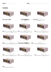 English Worksheet: What time is it ?