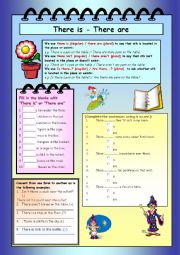 English Worksheet: there is there are