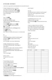 English Worksheet: See you again - Regular and Irregular verbs in the past