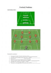 English Worksheet: Football Positions Sheet
