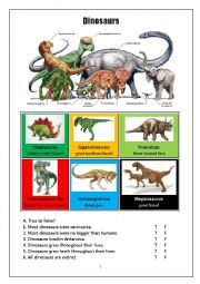 English Worksheet: Dinosaurs