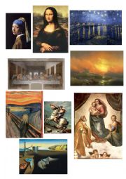 English Worksheet: Worlds famous paintings