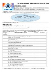 English Worksheet: Big Brother reality tv show