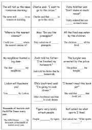 English Worksheet: PARAPHRASING passive and reported speech