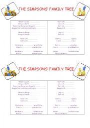 English Worksheet: The Simpsons�s family tree - Exercice 2/3