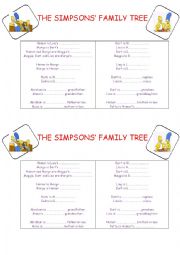 English Worksheet: The Simpsonss family tree - Exercice 2/3