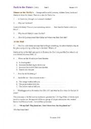English Worksheet: Back to the Future: Question sheet - part 2