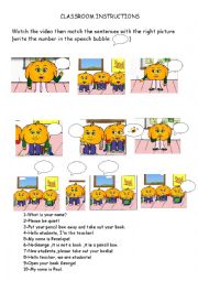 classroom instructions pumpkin video