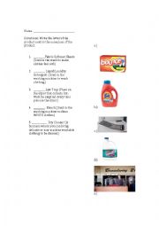English Worksheet: Laundry 