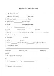 English Worksheet: Supply the correct verb form