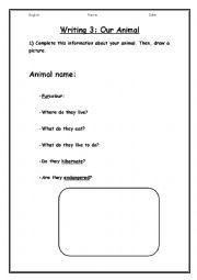 animal writing