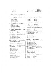 English Worksheet: junior test 1