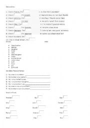 English Worksheet: PRESENT SIMPLE EXERCISES