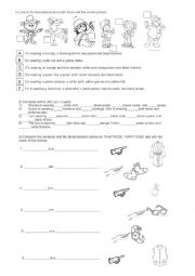 English Worksheet: Describing clothes