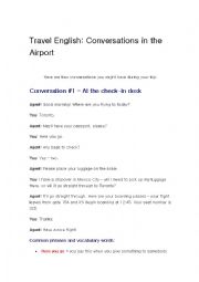 English Worksheet: Airport