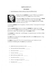 English Worksheet: Biographies