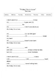 English Worksheet: Days of the week: 