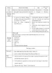 English Worksheet: Lesson plan of teaching the song 