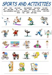 English Worksheet: Sports & Activities