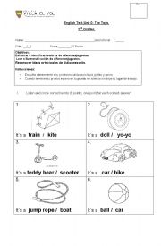 English Worksheet: second grade quiz