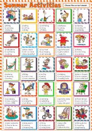 English Worksheet: Summer Activities